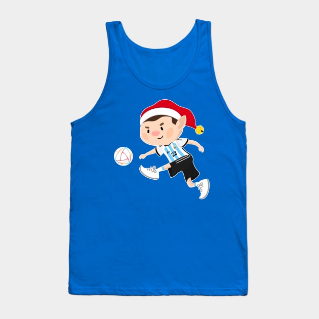Argentina football Christmas elf. Football World Cup soccer t-shirt Tank Top by abtchlr